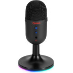 Marvo Gaming USB Microphone - MIC-06 Black - USB, RGB - (MARVO-MIC-06-BK)