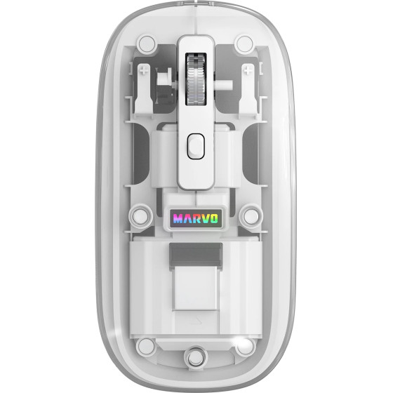 Marvo Wireless Mouse M810W White - 1600dpi, 2.4G, Bluetooth - (MARVO-M810W-WH)