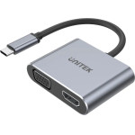 Unitek Docking Station Type-C 4-in-1 - uHUB Q4+ Lite - USB-C PD100W x 1, HDMI x 1, VGA, USB2.0 x 1 - (D1049A)