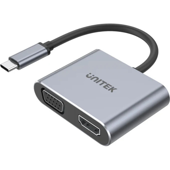 Unitek Docking Station Type-C 4-in-1 - uHUB Q4+ Lite - USB-C PD100W x 1, HDMI x 1, VGA, USB2.0 x 1 - (D1049A)