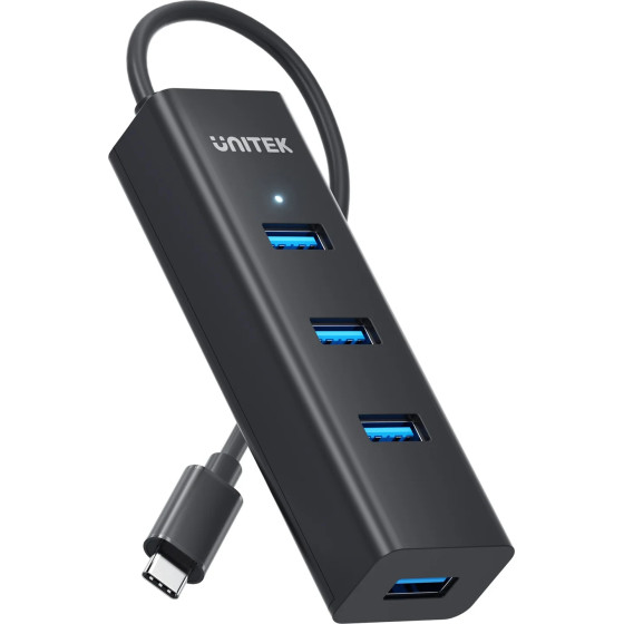 Unitek HUB USB-C 4 port - 4 x USB3.0 Black - (Y-3089Z01)