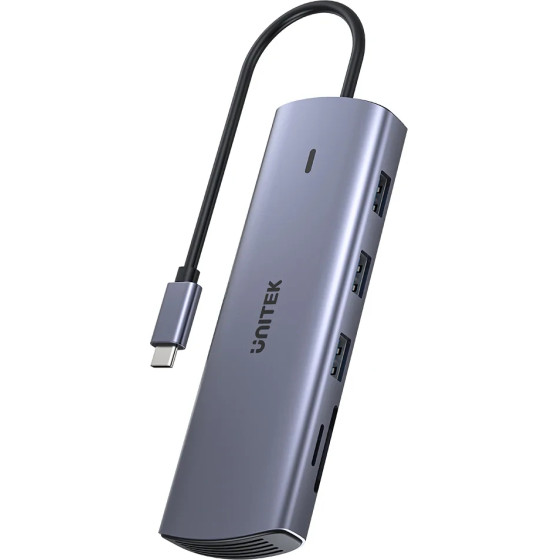 Unitek Type-C Docking Station PD3.0 100W - HDMI, USB-C x 1, USB3.0 x 3, LAN, SD, VGA - (D1113A)