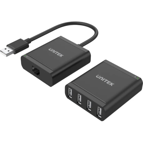 Unitek USB Extension over LAN - USB-A Male to 4 port Female - Y-2516 - (Y-2516-EU)