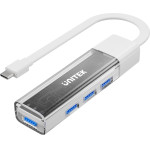 Unitek USB-C/USB-A 3.0 HUB 4 port, Bi-Directional, Detachable Cable, White - (H1319AWH01)