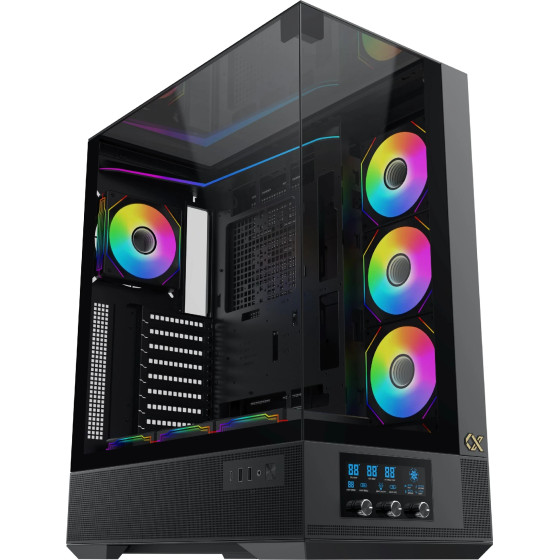 Xigmatek Case EATX - Vision Pro - 8 ARGB Fans, LCD Display Panel, Smart Fan Control - (EN45158)