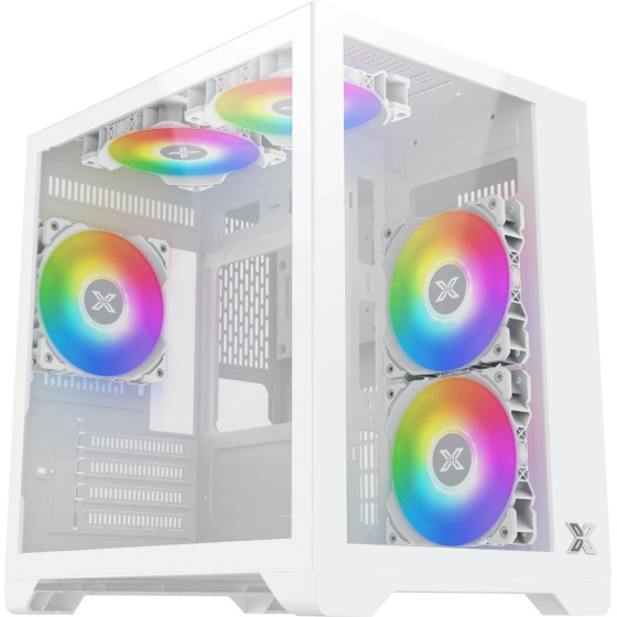 Xigmatek Case mATX - Aqua M Lite Arctic - 5 ARGB Fans - (EN44427)