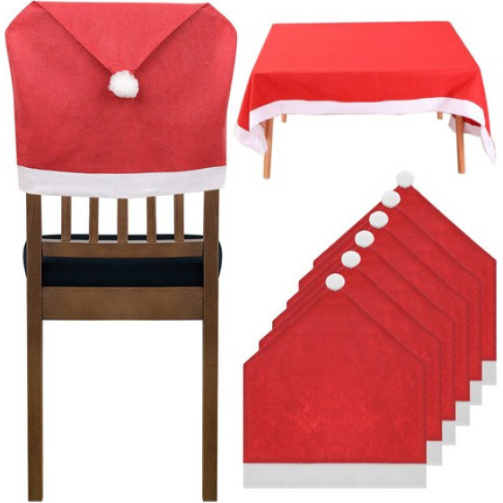 Iso Trade Chair Cover Set Of 6 + Tablecloth - (14792-0)