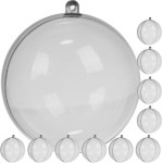 Ruhhy Transparent Baubles 12cm Set Of 10 22279 - (16925-0)