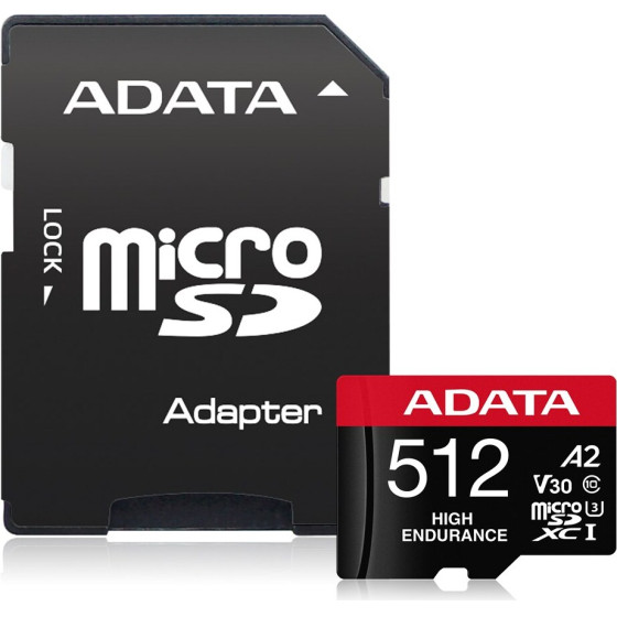 Adata High Endurance 512 Gb Microsdxc UHS-I Class 10 - (AUSDX512GUI3V30SHA2-RA1)