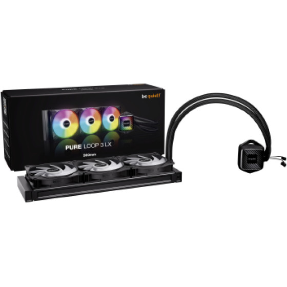 Bequiet Cpu Hydro Cooler Pure Loop 3 Lx 360MM Intel Socket Lga 1851/1700/1200/1150/1151/1155, Amd AM5/AM4, 3x120MM Fan Light Wings Lx Pwm HIGH-SPEED, BLACK, 3YW. - (BW031EU)