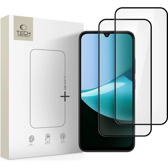 Tech-Protect Szklo Hartowane Glass FIT+ 2-Pack Xiaomi Redmi 15C (173 MM) / Poco C85 (173 MM) BLACK