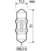 Lampa �������� ����������� 12V 11x31mm 110/90lm 6.500K ������ ����������� Led ULTRA-Lumen Series 1���. - (57580)