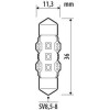 Lampa �������� ����������� 12V 11x36mm 130/110lm 6.500K ������ ����������� Led ULTRA-Lumen Series 1���. - (57581)