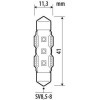 Lampa �������� ����������� 12V 11x41mm 150/130lm 6.500K ������ ����������� Led ULTRA-Lumen Series 1���. - (57582)
