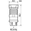 Lampa P27/7W 12/24V W2,5x16q 3040/580+2290/550lm �� ��������� ��� Led CAN-Bus PRO-User Series 1���. - (58570)