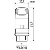 Lampa P27W 12V W2,5x16d 630/380lm 6.500K ������ ����������� Led CAN-Bus ULTRA-Lumen Series 2���. - (58566)