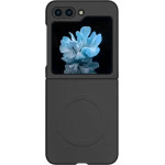 Hurtel Magsafe Compatible Silicone Case For Samsung Galaxy Z Flip 7 - Black - (Silicone Magsafe Case Black Sam Z Flip 7)