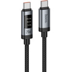 Hoco Data Cable With Digital Display Usb A To Usb C Pd 6A 100W 1,2 m U148 black
