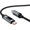 Hoco Data Cable With Digital Display Usb A To Usb C Pd 6A 100W 1,2 m U148 black