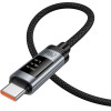 Hoco Data Cable With Digital Display Usb A To Usb C Pd 6A 100W 1,2 m U148 black