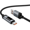 Hoco Data Cable With Digital Display Usb A To Usb C Pd 6A 240W 1,2 m U148 black