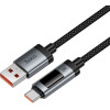 Hoco Data Cable With Digital Display Usb A To Usb C Pd 6A 240W 1,2 m U148 black