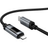 Hoco Data Cable With Digital Display Usb C To Lightning Pd 27W 1,2 m U148 black