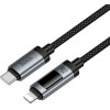 Hoco Data Cable With Digital Display Usb C To Lightning Pd 27W 1,2 m U148 black