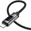 Hoco Data Cable With Digital Display Usb C To Lightning Pd 27W 1,2 m U148 black