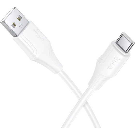 Hoco Silicone Cable Usb A To Usb C 3A 1 m X124 white