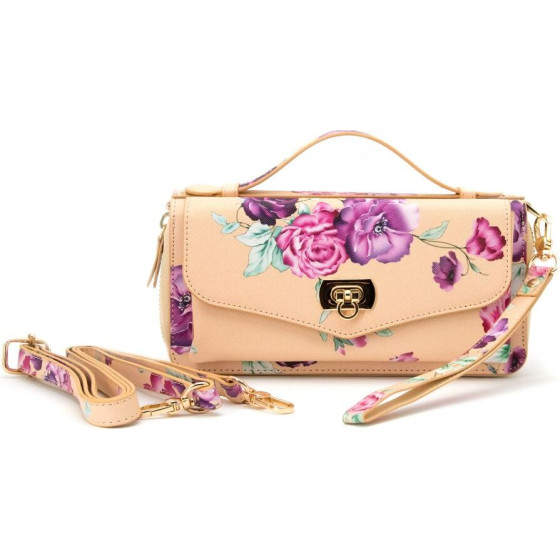 Evelatus Case universal pocket Universal Either Wallet Flower Beige - (EVEEWF14B)