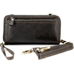 Evelatus Case universal pocket Universal Leather Zipper Design Wallet Black - (EVEAPP15LZW)