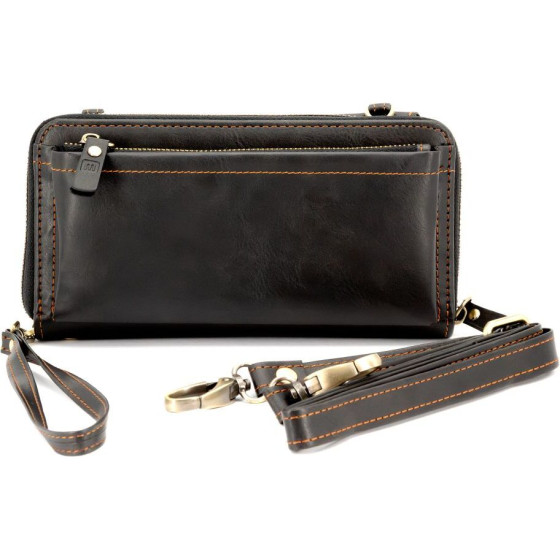 Evelatus Case universal pocket Universal Leather Zipper Design Wallet Black - (EVEAPP15LZW)