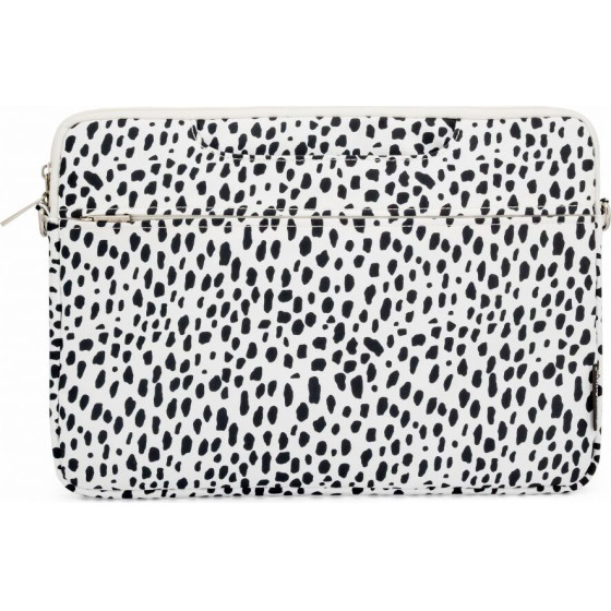 iLike Laptop Bag 15-16 Inches Fabric Laptop Bag With Strap Leopard White - (ILIUN16LBLW)