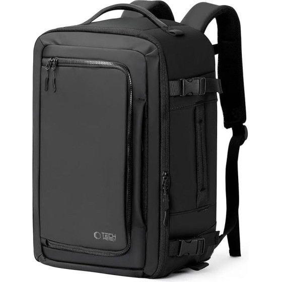 Tech-Protect Defender S50 Ryanair & Wizzair Travel Laptop Cabin Backpack 20L 40x20x25 BLACK