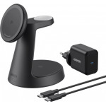 Anker Wireless Charger Maggo 3in1, 15W, 1.67A, Black - (B25M4G11)