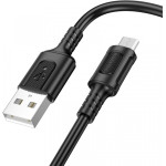Borofone USB-A To Microusb Cable BX111 Feliz, 18W, 2A, 1m, Black