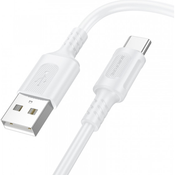 Borofone USB-A To USB-C Cable BX111 Feliz, 20W, 2.4A, 1m, White