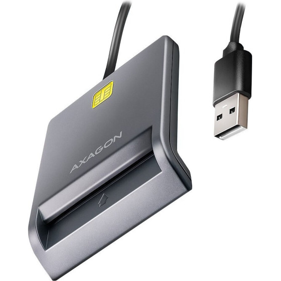 Axagon Contact Smart Cards USB-A (eCitizen) / Smart Card / Usb 2.0 / 1,3m - (CRE-SM3T)