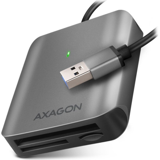 Axagon External Memory Card Reader microSD/SD/Cf / USB-A 3.2 Gen 1 / UHS-Ii / Aluminum Body - (CRE-S3)