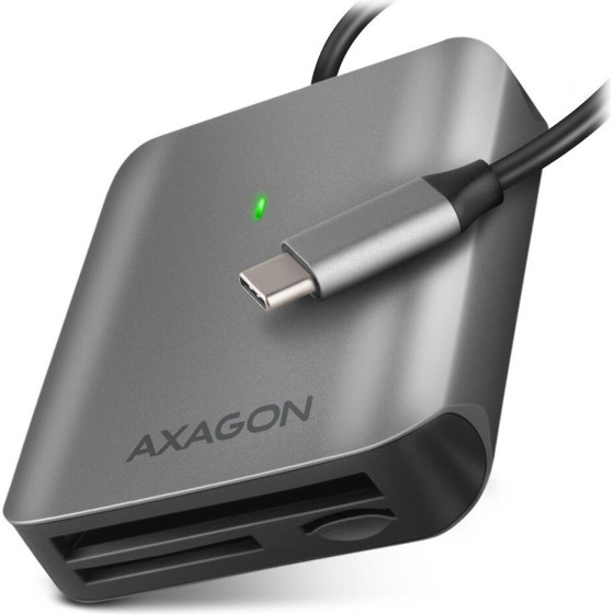 Axagon External Memory Card Reader microSD/SD/Cf / USB-C 3.2 Gen 1 / UHS-Ii / Aluminum Body - (CRE-S3C)
