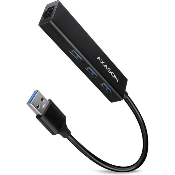 Axagon Hub USB-A / Usb 3.2 Gen1 / 3x USB-A / Glan / Metal Body / 0,2m - (HMA-GL3A)
