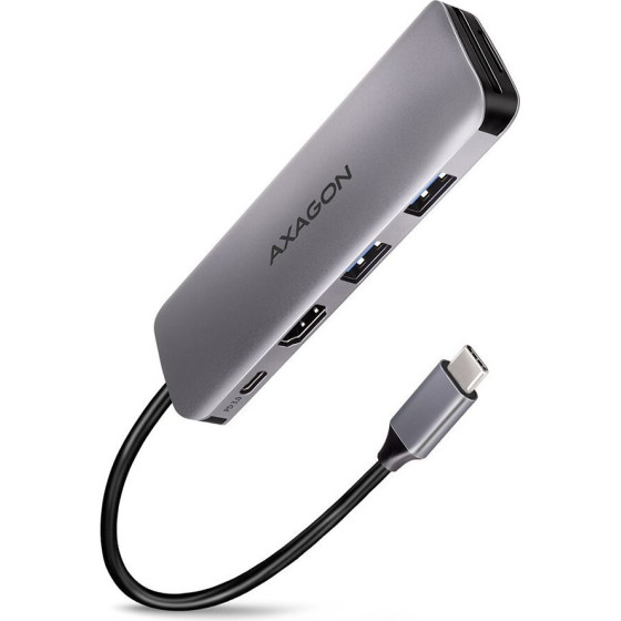 Axagon Hub USB-C / Usb 3.2 Gen1 / 1x USB-C / 2x USB-A / 1x Hdmi / microSD/Sd / 100W Pd / 0,2m - (HMC-5)