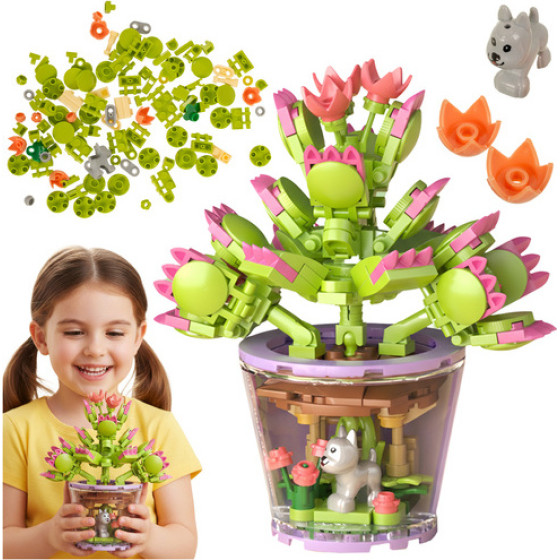 Iso Trade Construction blocks - flowers 172 pcs 26459 - (18530-0)