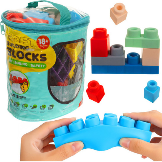 Iso Trade Rubber blocks - sensory 30 pieces 26576 - (18541-0)