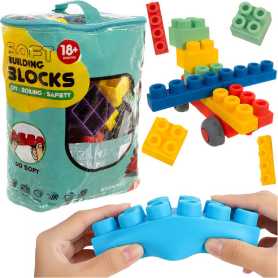 Iso Trade Rubber blocks - sensory 80 pcs. 26575 - (18542-0)