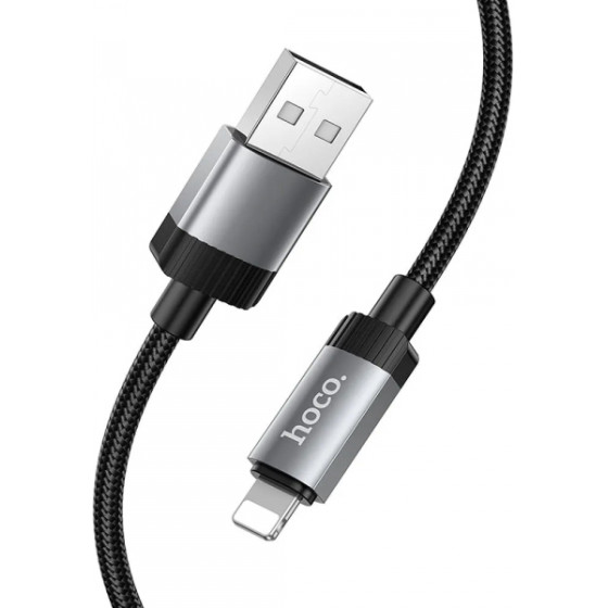 Hoco USB-A to Lightning Cable X117, 18W, 2.4A, 1m, Black