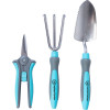 EXTRALINK 3-Piece Garden Tool Set, Shovel, Pruners, Rake