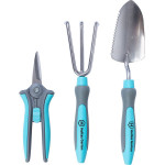EXTRALINK 3-Piece Garden Tool Set, Shovel, Pruners, Rake