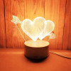 EXTRALINK 3D Broken Hearts Night Light Home, Optical Illusion For Bedroom Usb - (EX.24107)